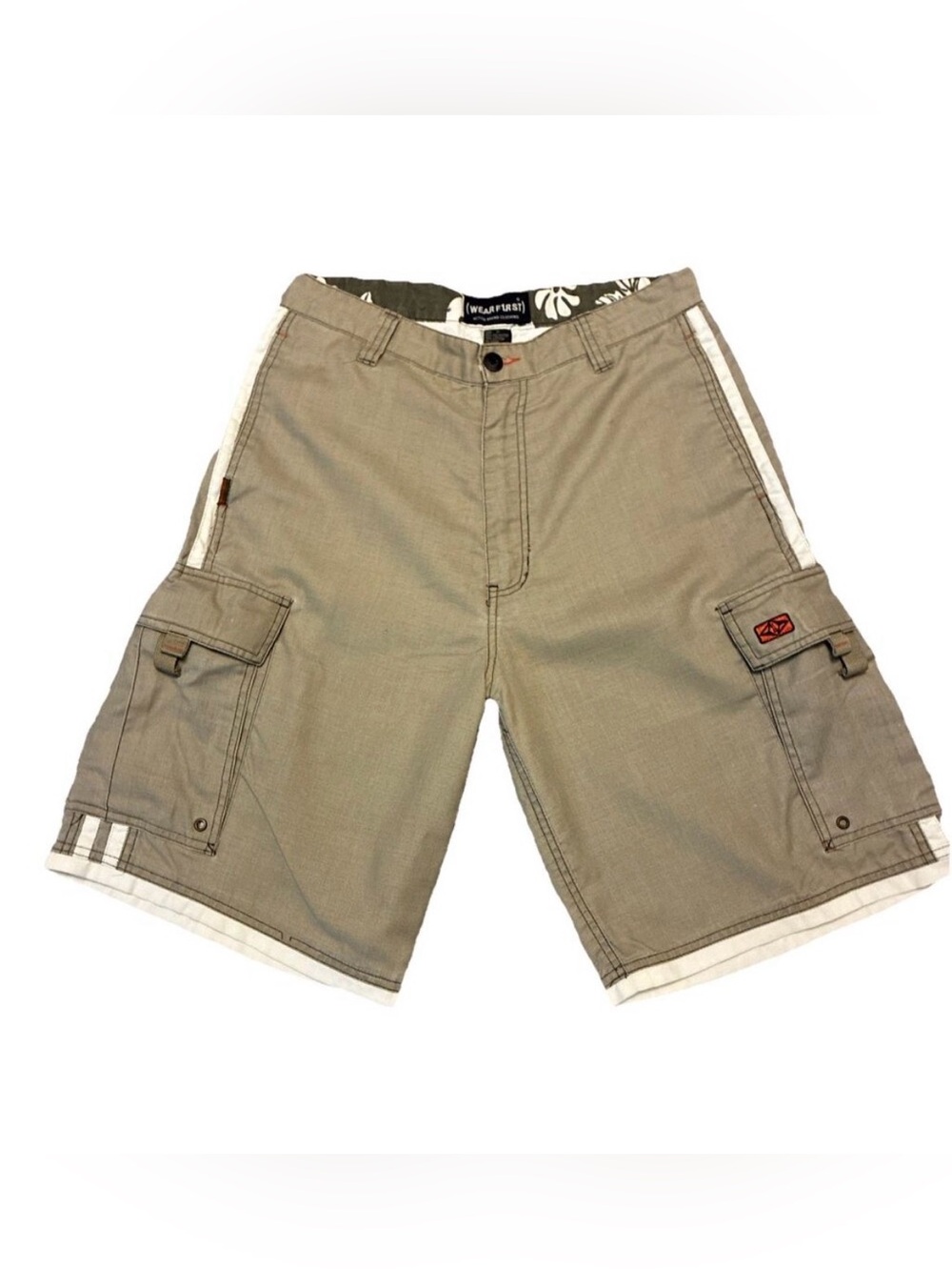 VTG 94’ Wearf1rst Retro Beige Men Shorts 31 X 13 Cargo Vacation Military Pockets